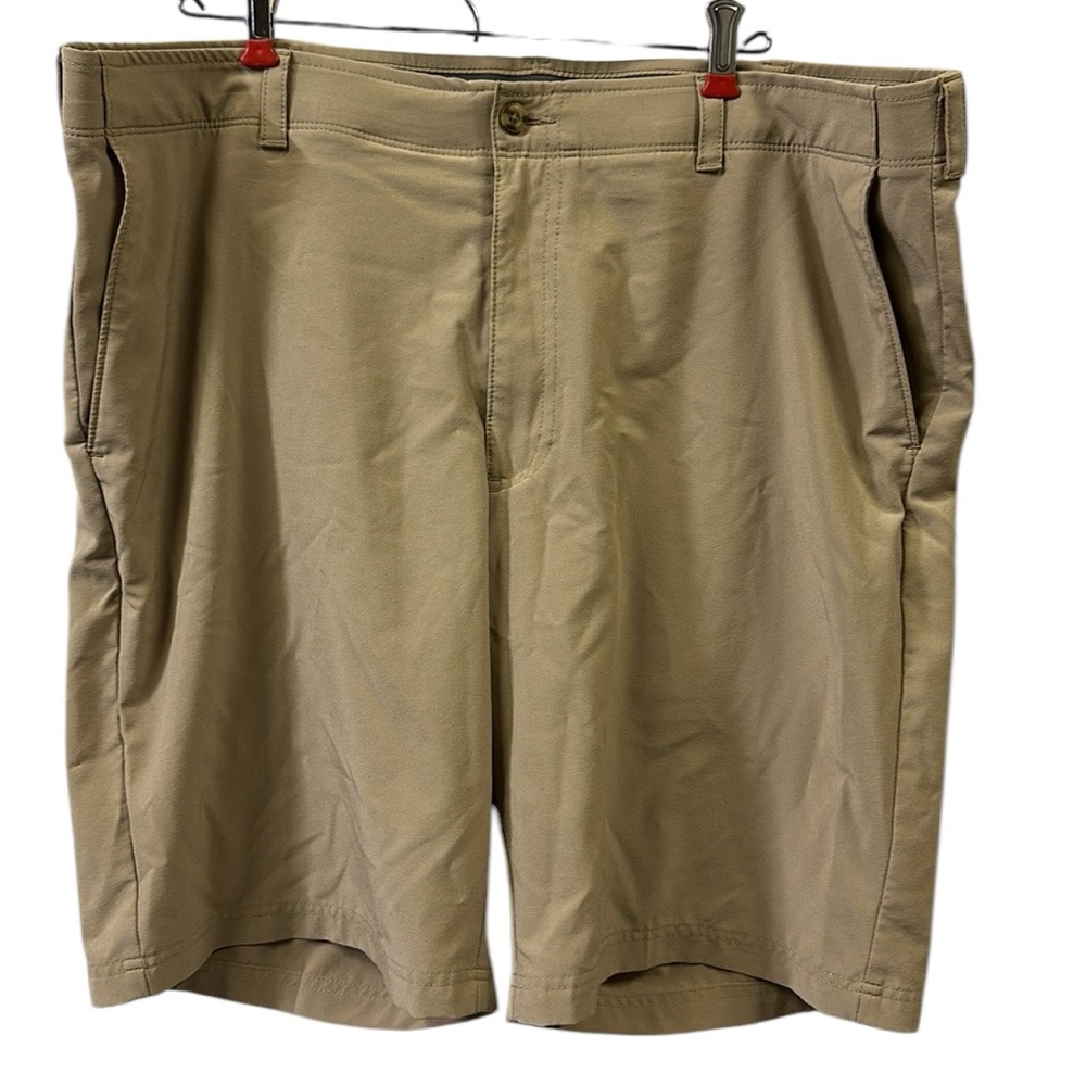 Grand Slam Performance Stretch 360 Beige Golf Flat Front Shorts Mens Size 40